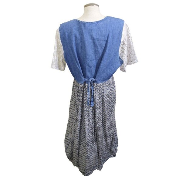 Blue and White Maxi Dress - Picture 5 of 9